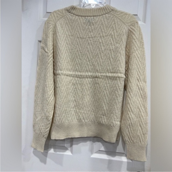 Patagonia Women's L Large Recycled Wool-Blend Crewneck Sweater Natural NWT Cozy - Picture 3 of 9